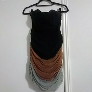 Strappless chiffon ombre dress